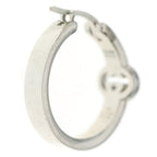 Gucci GG Interlocking Hoop Earrings Silver — view 2