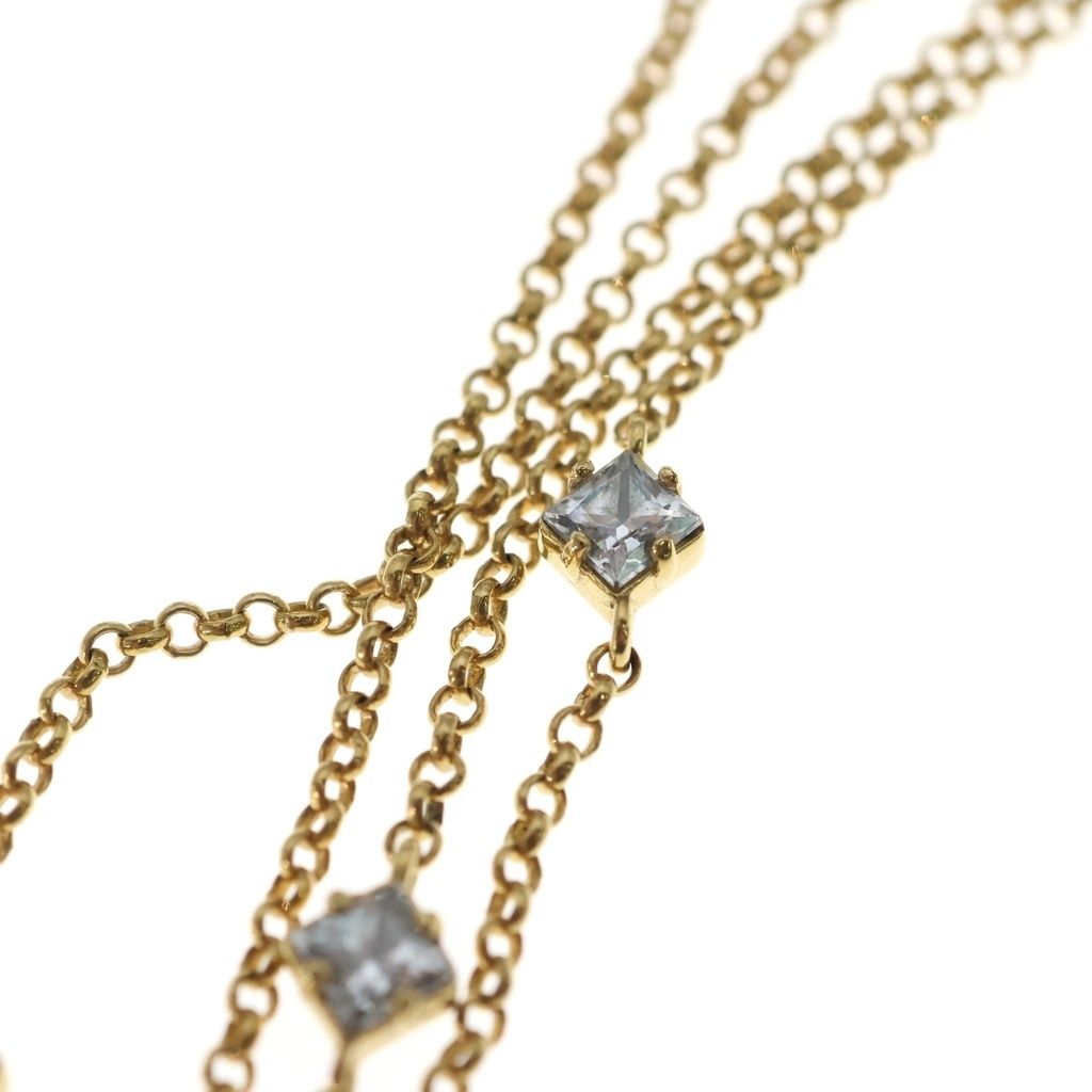 Louis Vuitton LV Rhinestone Necklace Gold Plated — view 5