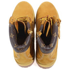Louis Vuitton Timberland Embossed Ankle Boots Beige — view 4