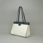 Hermes Tote Fjord White Navy Gray Gold Handbag Tricolor 2-Way — view 2