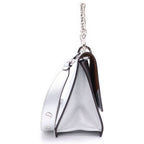 Fendi Canyu Leather 2-Way Chain Shoulder Bag Silver — view 3