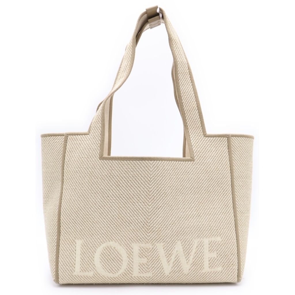 Loewe Font Tote Canvas Beige