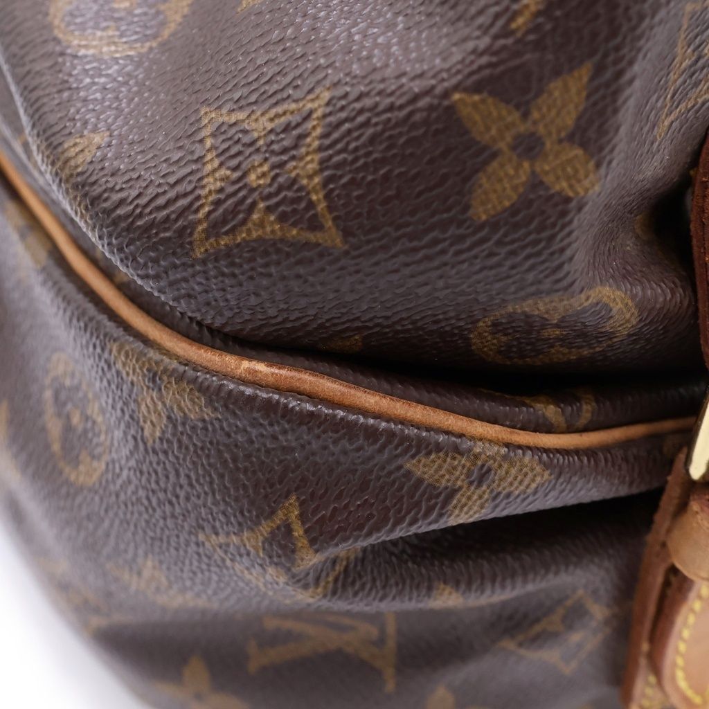 Louis Vuitton Saumur 35 Monogram Leather Shoulder Bag Gold Brown — view 6