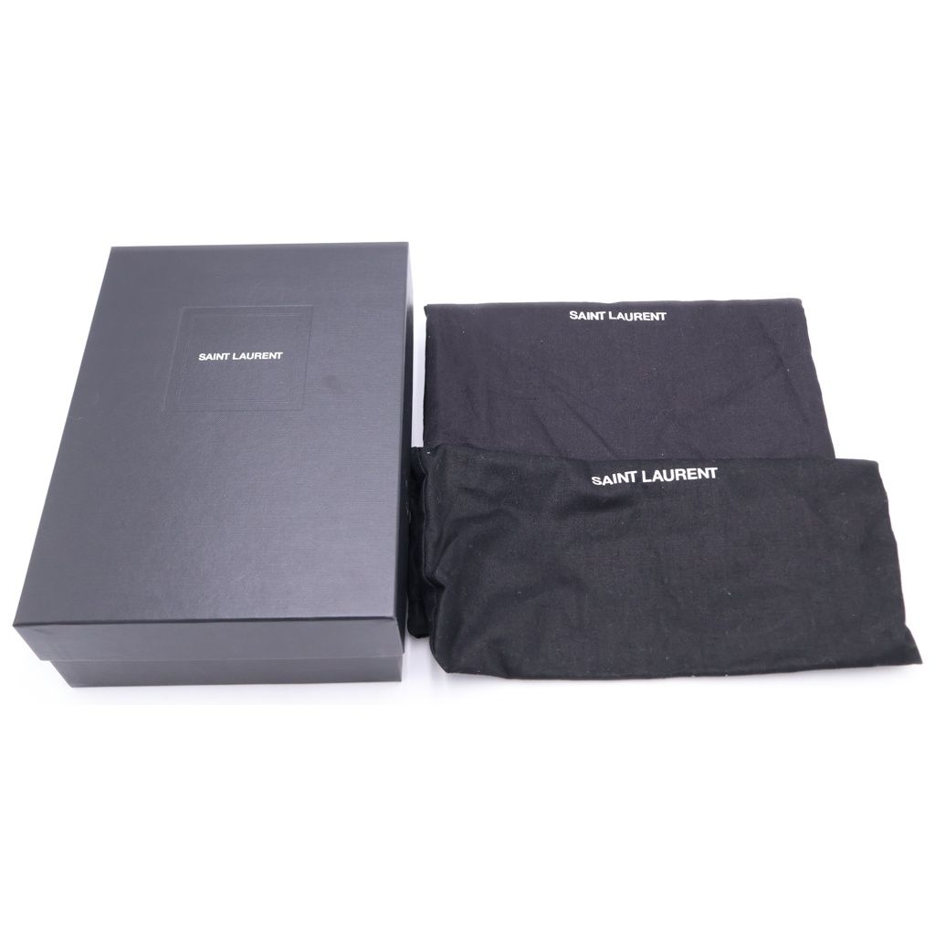 Saint Laurent Paris le Mini Cassandra Logo Plate Leather Tassel Chain Shoulder — view 7