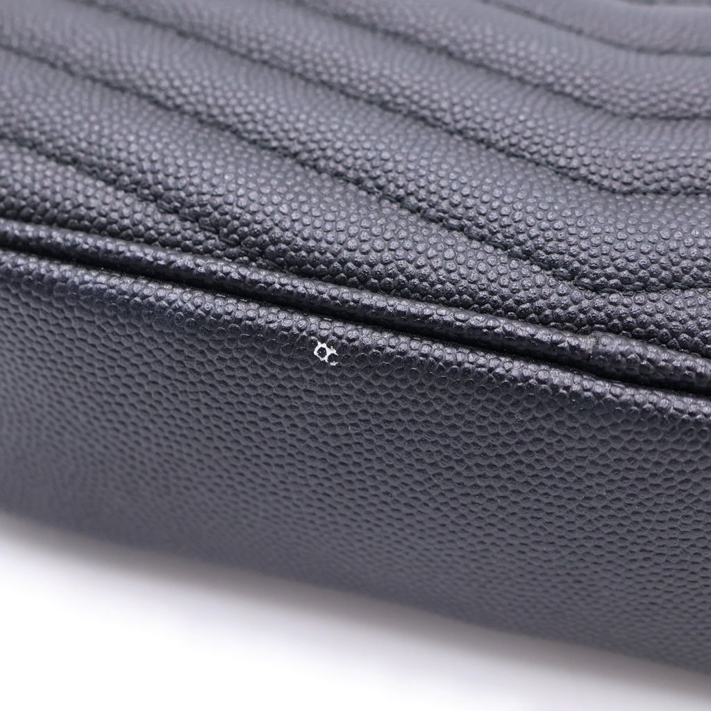 Saint Laurent Paris le Mini Cassandra Logo Plate Leather Tassel Chain Shoulder — view 6