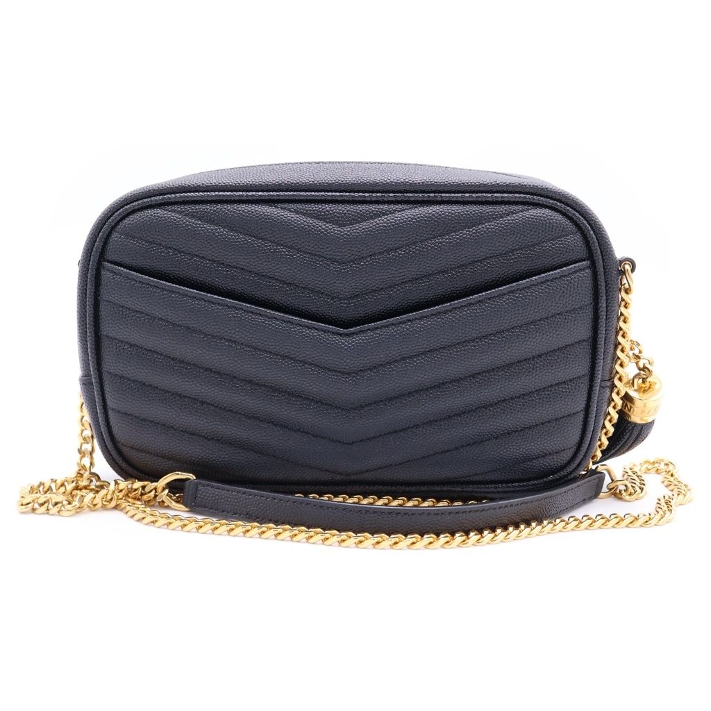 Saint Laurent Paris le Mini Cassandra Logo Plate Leather Tassel Chain Shoulder — view 2