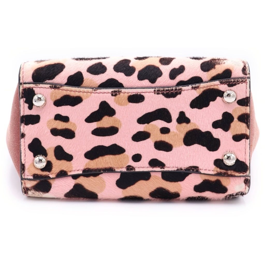Prada Leopard Calf 2-Way Shoulder Bag Pink — view 4