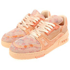 Louis Vuitton LV Trauner Monogram Denim Sneakers LV Low Cut Orange — view 2