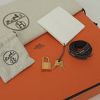 Hermes Picotin Lock 22 Tote Taurillon Clemence Vert Fonce Vertfonce Green Gold — view 9