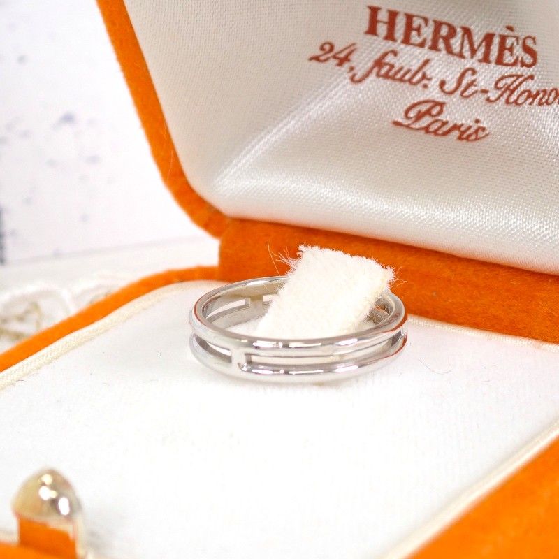 Hermes Arianne 49 Ring White Gold Wedding Marriage