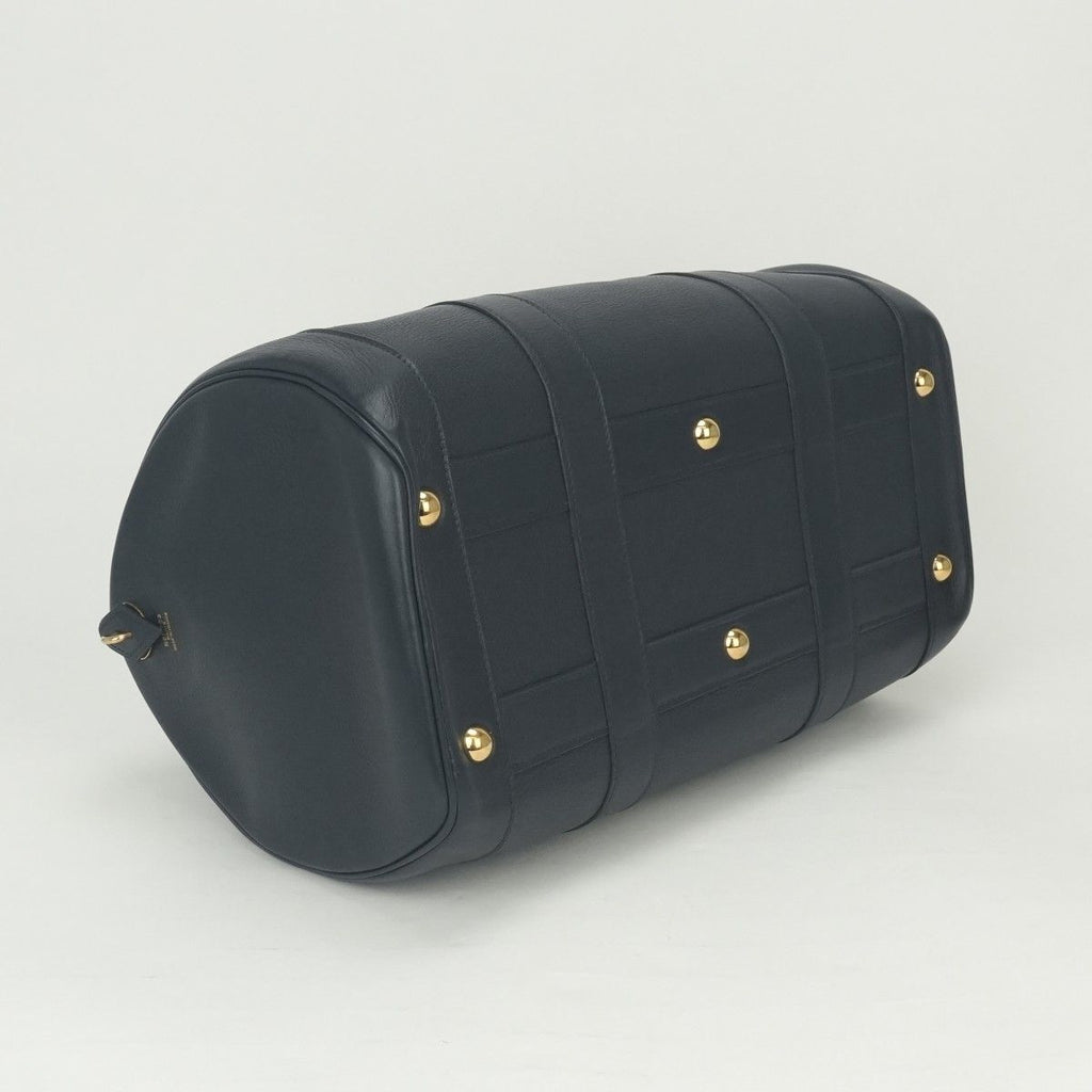 Hermes All Day Boston Bag Ardennes Blue Indigo Blueindigo Navy Gold — view 6
