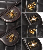 Chanel Shoulder Bag Double Faced Chain Lambskin Gold Bag Deca Quilted 30 — view 7