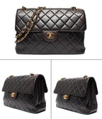 Chanel Shoulder Bag Double Faced Chain Lambskin Gold Bag Deca Quilted 30 — view 2