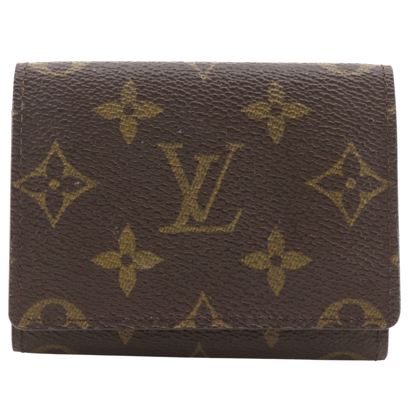 Louis Vuitton Business Card Holder Monogram Canvas Brown Case