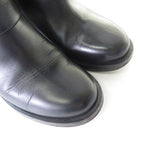 Chanel Camellia Short Boots Leather Shoes CC Logo Black 37c — view 6