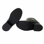Chanel Camellia Short Boots Leather Shoes CC Logo Black 37c — view 8