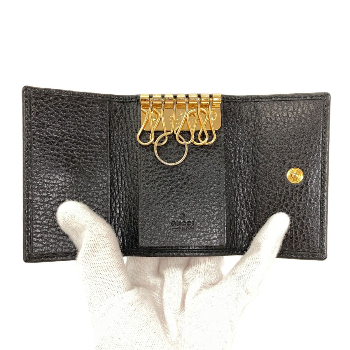 Gucci GG Marmont Key Case Leather Key Holder — view 4
