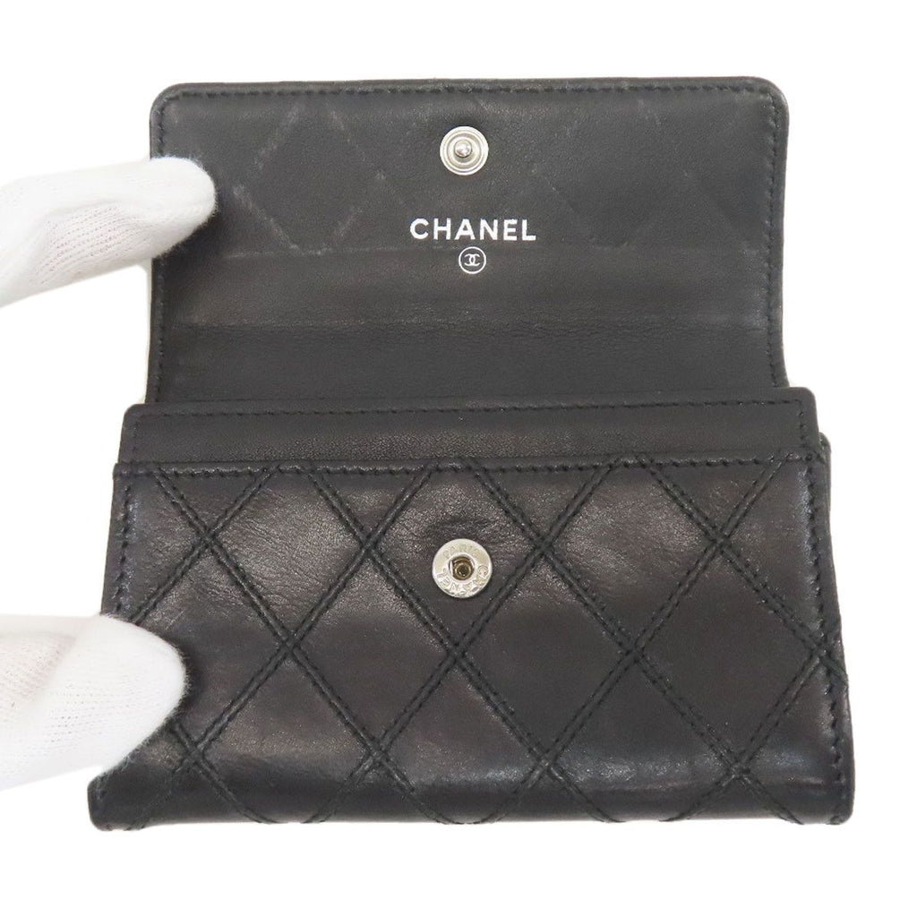 Chanel Quilted CC Logo Card Case Leather — view 4