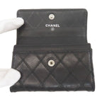 Chanel Quilted CC Logo Card Case Leather — view 4