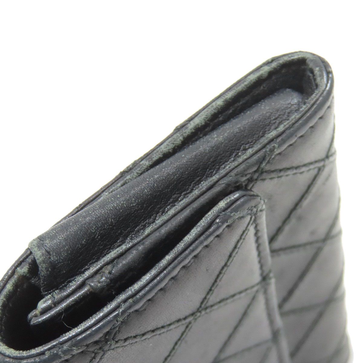 Chanel Quilted CC Logo Card Case Leather — view 9