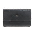 Chanel Quilted CC Logo Card Case Leather