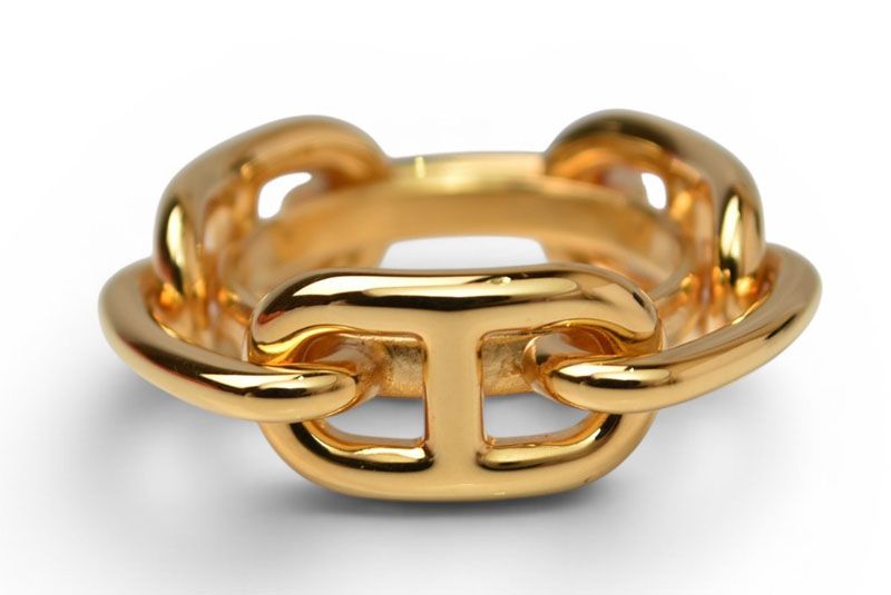 Hermes Scarf Ring Holder Chaine D'ancre Gold — view 2