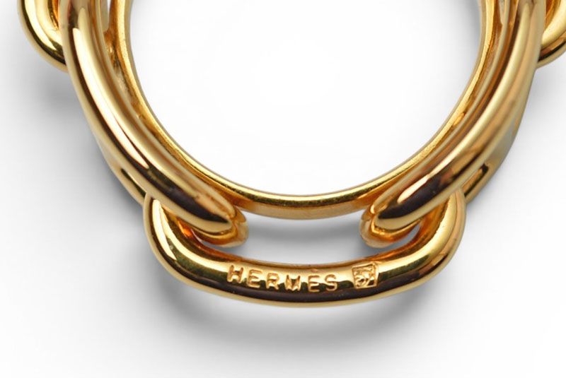 Hermes Scarf Ring Holder Chaine D'ancre Gold — view 4