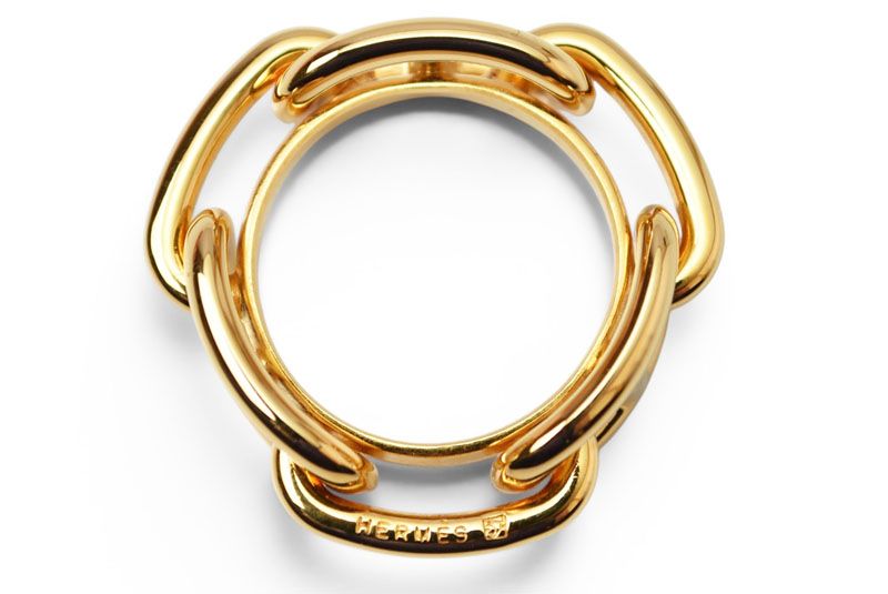 Hermes Scarf Ring Holder Chaine D'ancre Gold — view 3