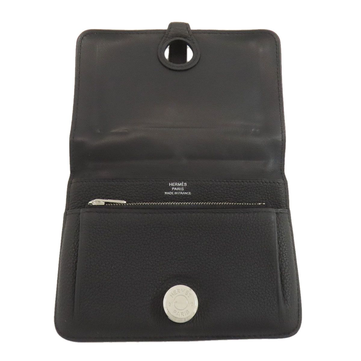 Hermes Dogon Compact Silver Coin Case Togo — view 4