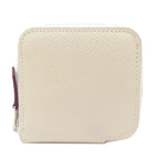 Hermes Silk in Porte-Monnaie Silver Coin Case Epsom