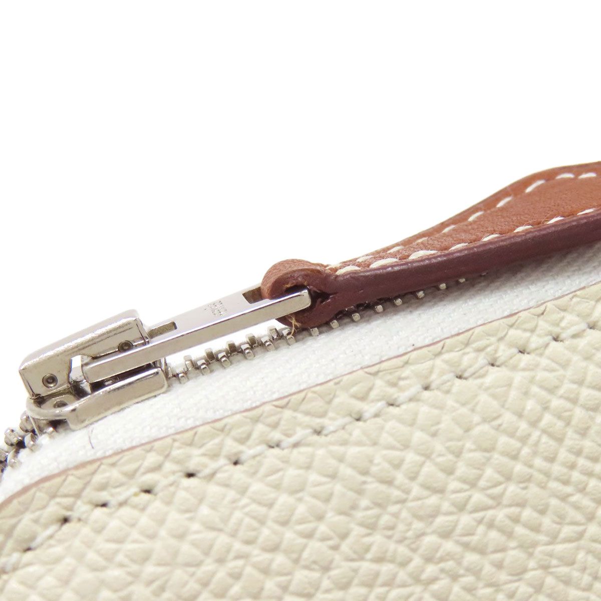 Hermes Silk in Porte-Monnaie Silver Coin Case Epsom — view 8