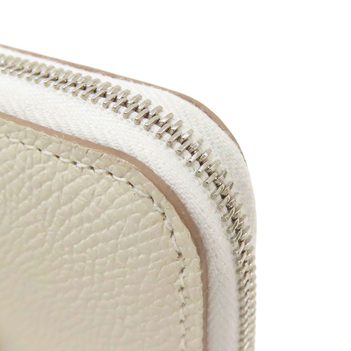 Hermes Silk in Porte-Monnaie Silver Coin Case Epsom — view 9