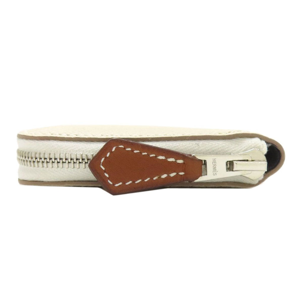 Hermes Silk in Porte-Monnaie Silver Coin Case Epsom — view 3