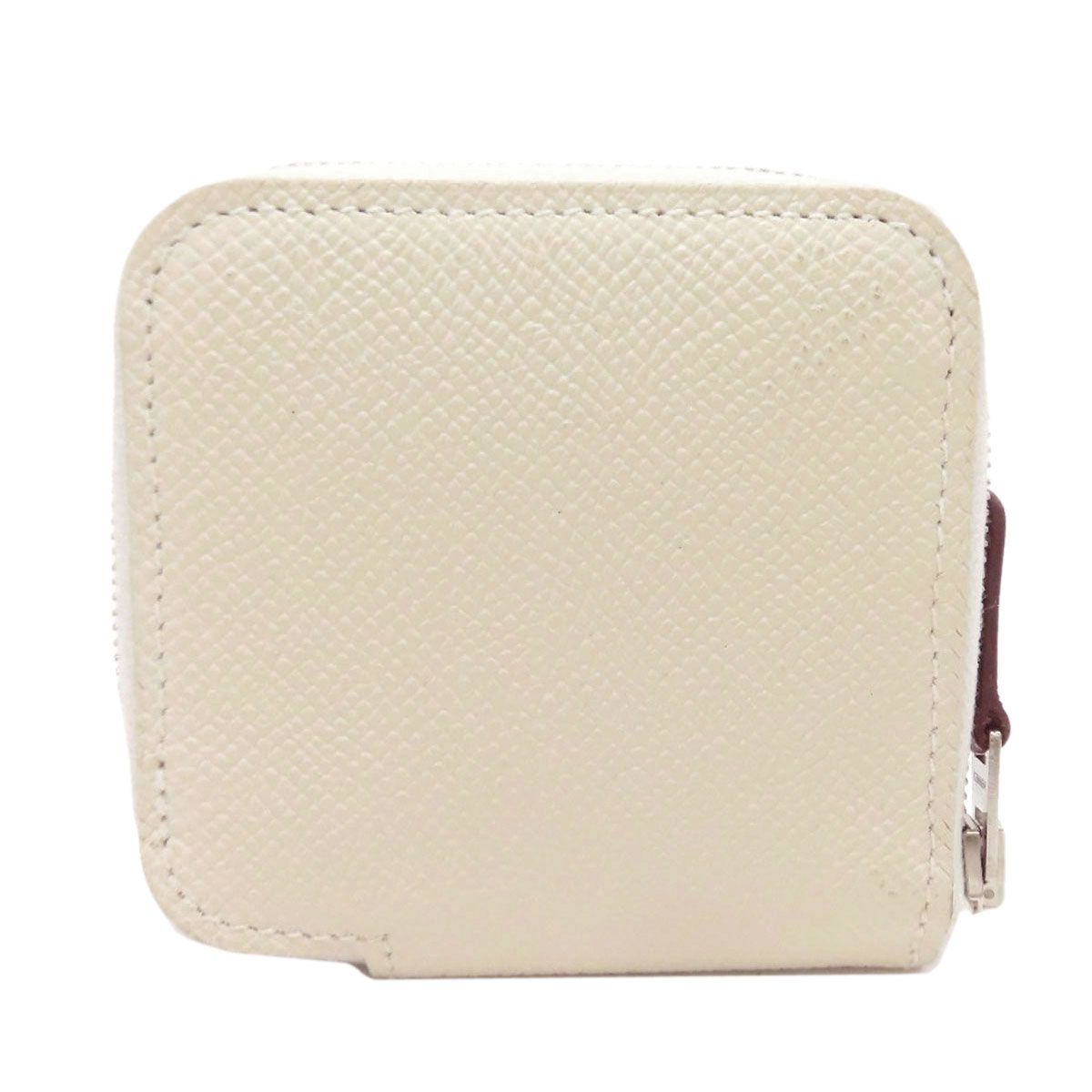 Hermes Silk in Porte-Monnaie Silver Coin Case Epsom — view 2