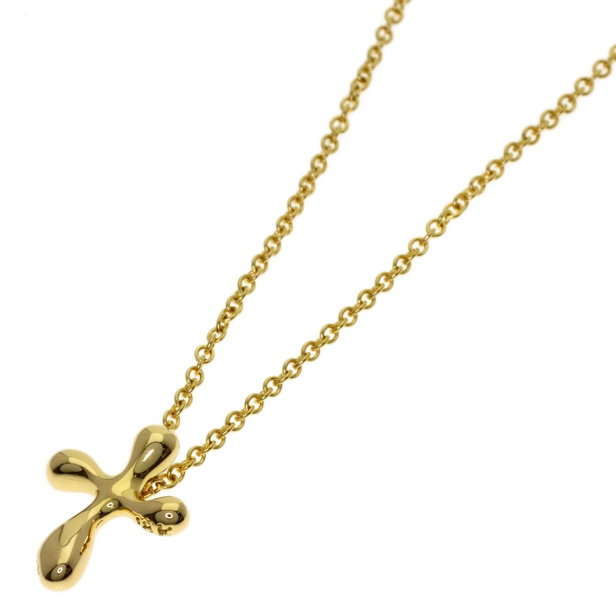 Tiffany & Co Cross Necklace 18k Yellow Gold
