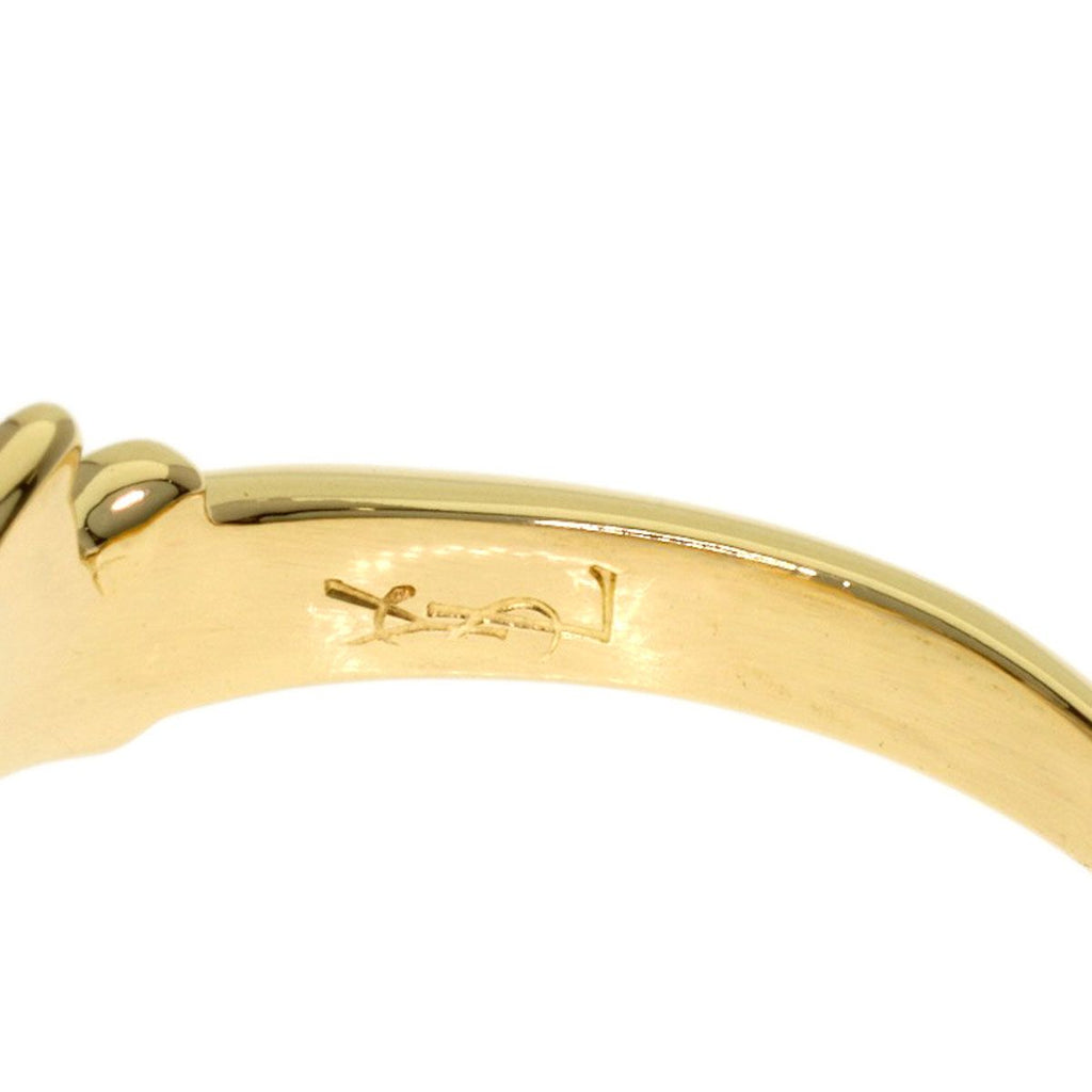 Saint Laurent Heart Color Stone Ring 18k Yellow Gold