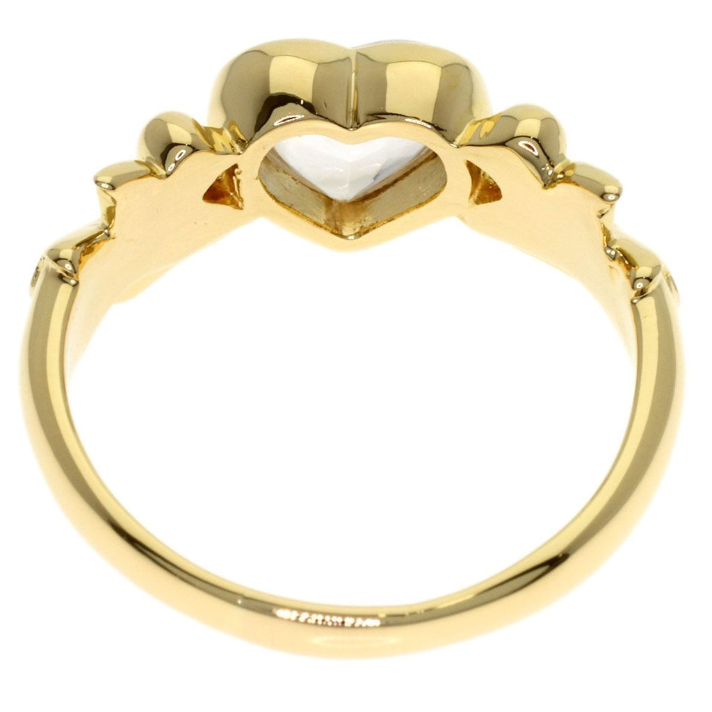 Saint Laurent Heart Color Stone Ring 18k Yellow Gold