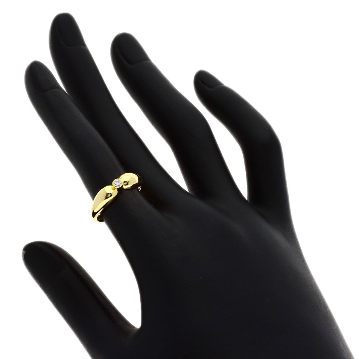Tiffany & Co Double Teardrop Diamond Ring 18k Yellow Gold — view 6