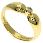 Tiffany & Co Double Teardrop Diamond Ring 18k Yellow Gold