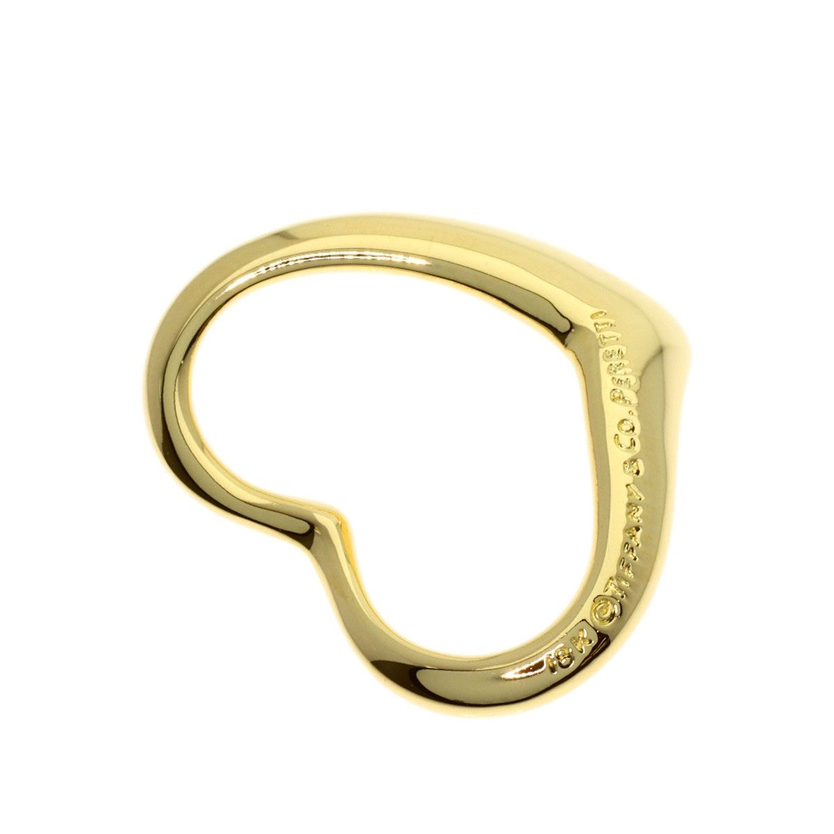 Tiffany & Co Open Heart Pendant 18k Yellow Gold — view 2