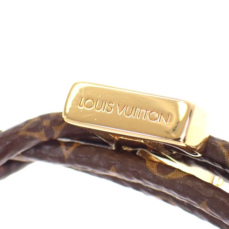 Louis Vuitton Bracelet LV Blue Monogram Brown Gold — view 9