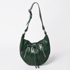 Saint Laurent Rive Gauche Leather Hobo Shoulder Bag Tom Ford Era Pleated Green