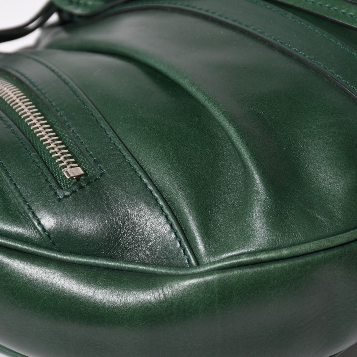 Saint Laurent Rive Gauche Leather Hobo Shoulder Bag Tom Ford Era Pleated Green — view 7