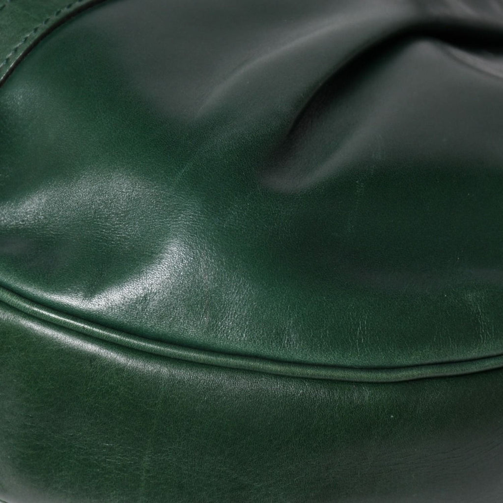 Saint Laurent Rive Gauche Leather Hobo Shoulder Bag Tom Ford Era Pleated Green — view 8