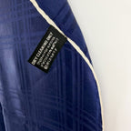Dior Check Pattern Silk Scarf Navy Vintage — view 8