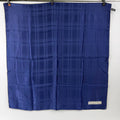 Dior Check Pattern Silk Scarf Navy Vintage