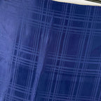 Dior Check Pattern Silk Scarf Navy Vintage — view 9