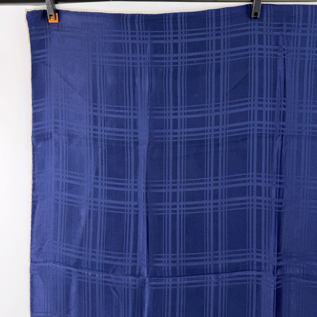 Dior Check Pattern Silk Scarf Navy Vintage — view 3