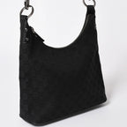 Gucci Guuci Bag GG Canvas Leather Black Silver — view 3