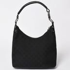 Gucci Guuci Bag GG Canvas Leather Black Silver — view 2